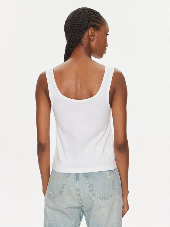 Calvin Klein Jeans Calvin Klein Jeans Top Institutional J20J221064 Biela Slim Fit