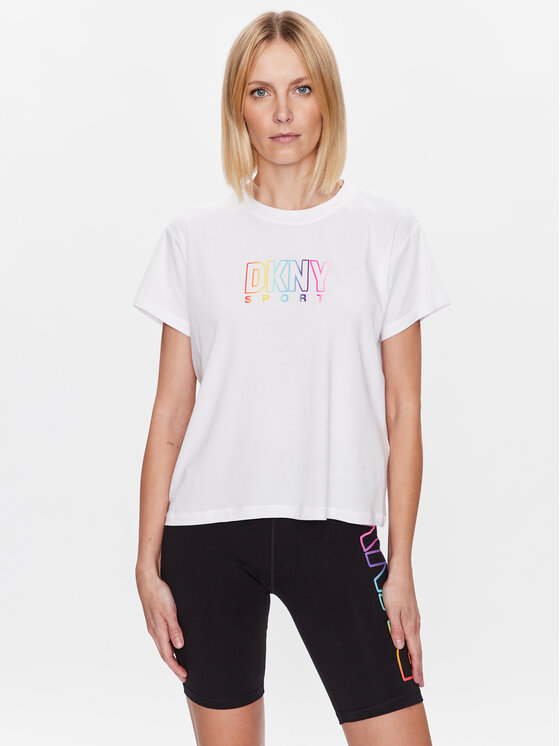 DKNY Sport Tričko DP3T8782 Biela Classic Fit