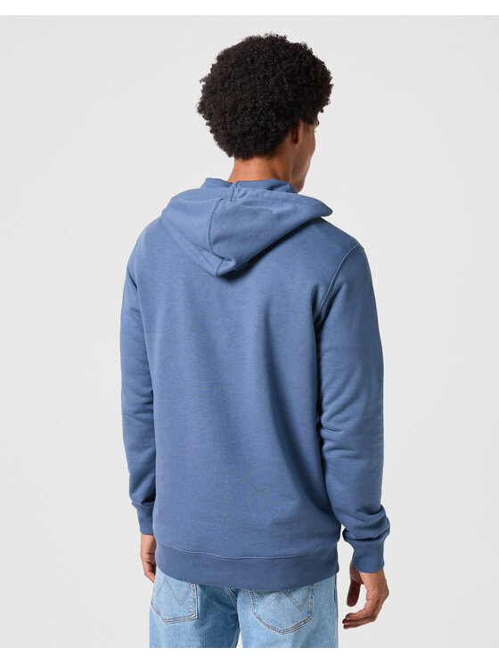 Wrangler Wrangler Sweter GRAPHIC HOODIE Niebieski Regular Fit