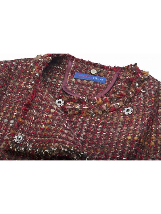 Trussardi Jeans Trussardi Jeans Kabát 567403 Bordó Regular Fit