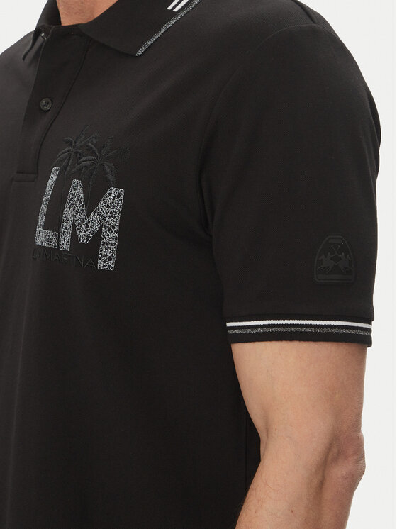 La Martina La Martina Polokošile Adrian MAP009 PK001 Černá Regular Fit