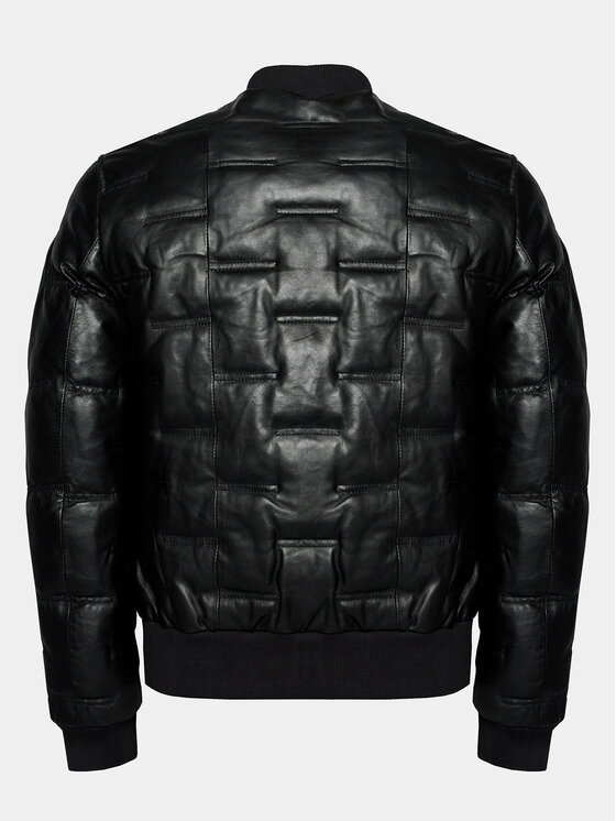 Serge Pariente Serge Pariente Odinė striukė Clever Juoda Slim Fit