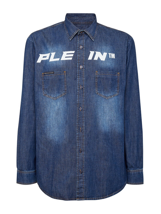 PHILIPP PLEIN PHILIPP PLEIN Koszula jeansowa 5173 Niebieski Regular Fit