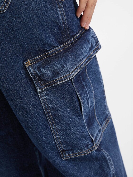 Guess Jeans Guess Jeans Jeansy 175481 Modrá Relaxed Fit