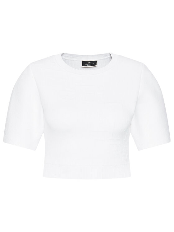 Elisabetta Franchi Elisabetta Franchi Комплект блуза и пола KC-17Q-11E2-V540 Бял Slim Fit