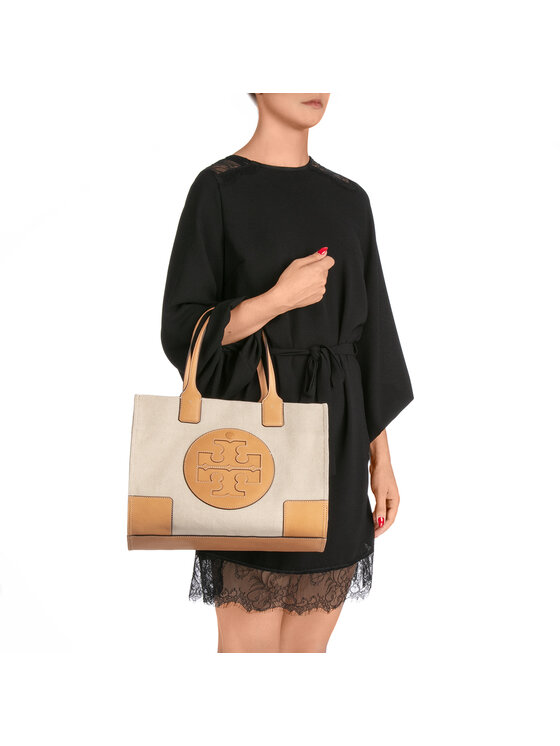 Tory Burch Handtasche Ella Canvas Mini Tote 45208 Beige