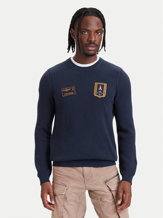 Aeronautica Militare Aeronautica Militare Maglione 262MA1659UL00903 Blu scuro Regular Fit