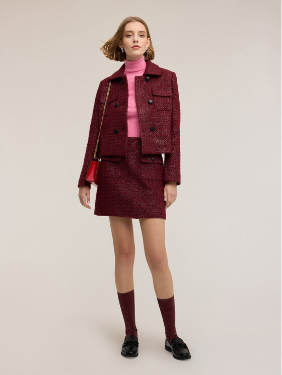 Motivi Motivi Minigonna 1006Q001167N0Z6 Bordeaux Regular Fit