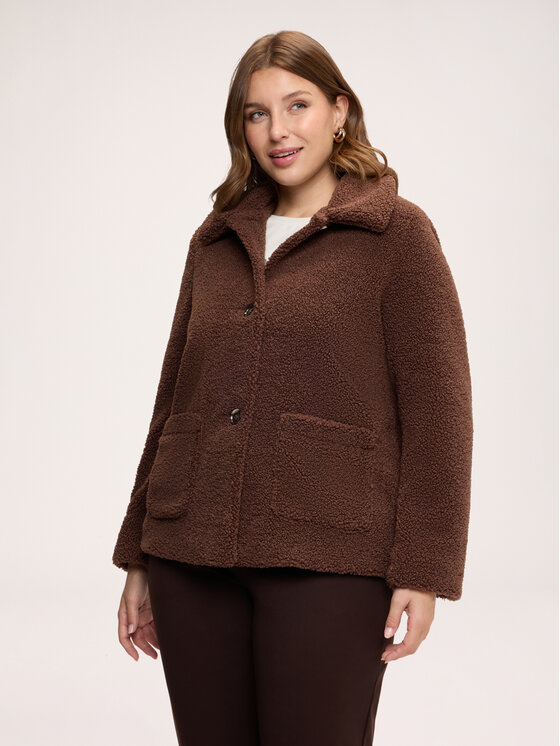 Fiorella Rubino Fiorella Rubino Płaszcz zimowy 8050T000398N022 Brązowy Regular Fit