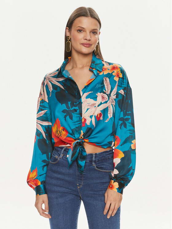 Guess Guess Cămașă W3GH93 WD8G2 Galben Regular Fit