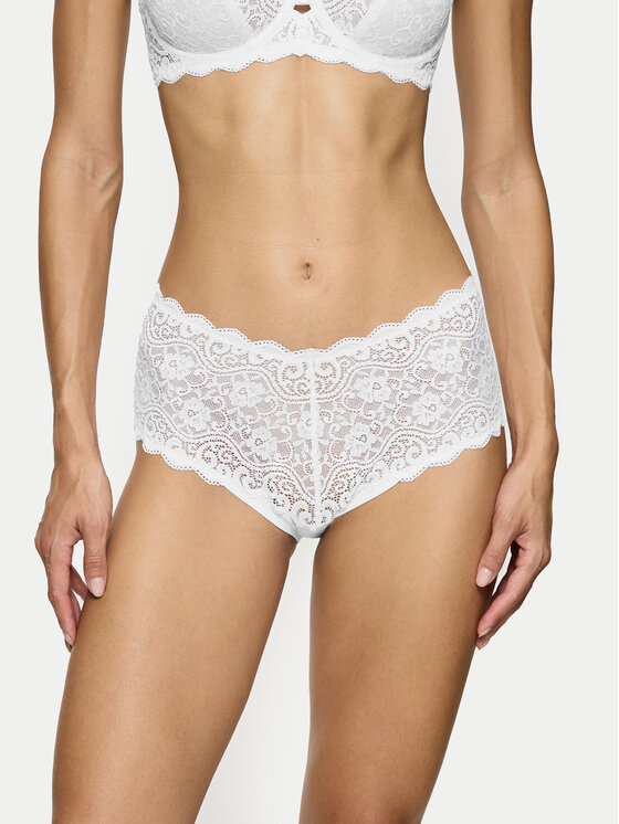 Triumph Klasické nohavičky s vysokým pásom Amourette 10210675 Biela