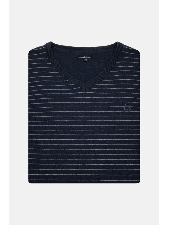 Lancerto Lancerto Sweter Shaun SW073123000009 Granatowy Regular Fit