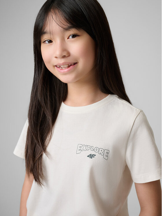 4F 4F T-Shirt WILD WANDERLUST Biały Regular Fit