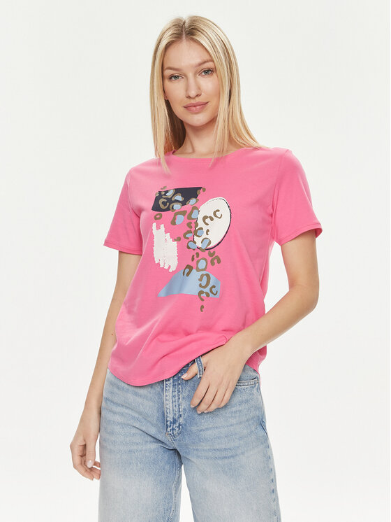 Fransa Fransa T-shirt 20613466 Ružičasta Regular Fit
