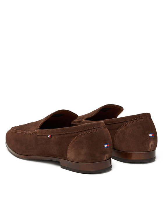 Tommy Hilfiger Tommy Hilfiger Nizki čevlji Hilfiger Flexible Suede Loafer FM0FM05496 Rjava