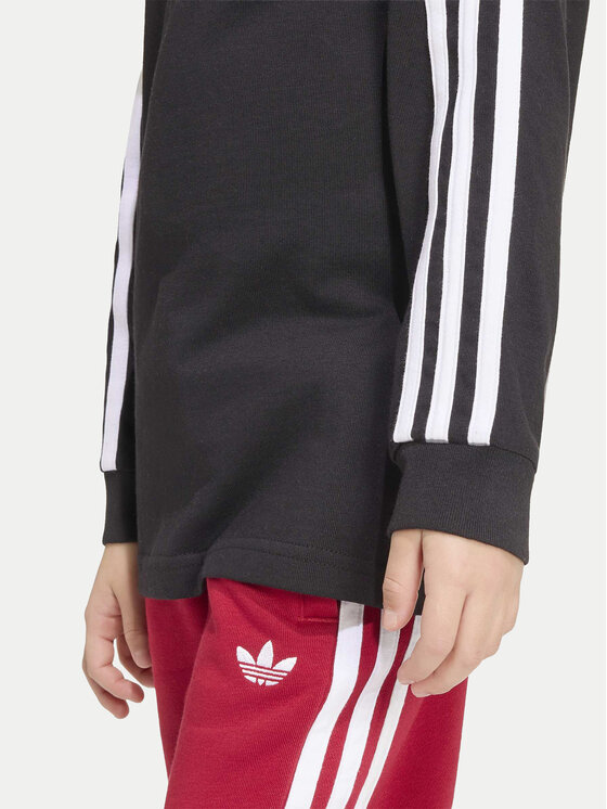 adidas adidas Bluzka 3 Stripes KQ8877 Czarny Loose Fit