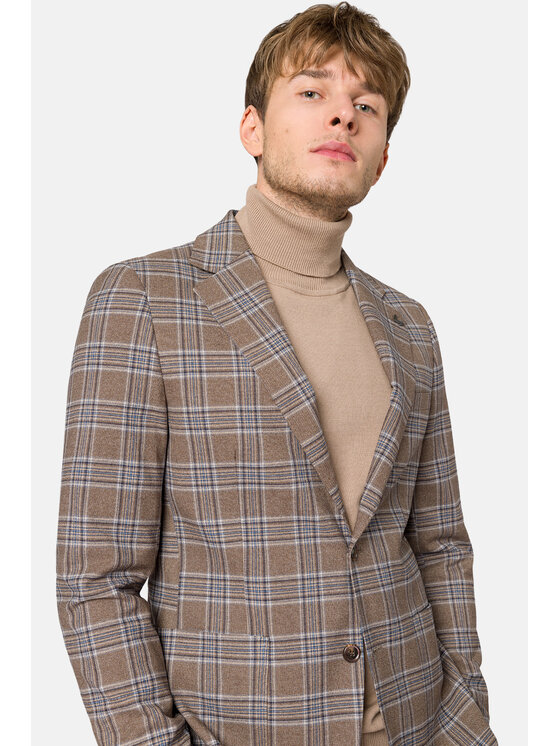 Lancerto Lancerto Marynarka Falstone MA131223000013 Beżowy Slim Fit