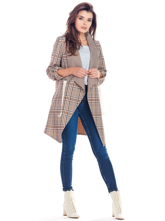 Awama Awama Cappotto A366 Marrone Basic Fit