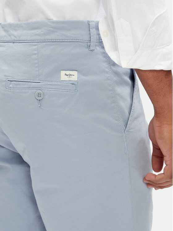 Pepe Jeans Pepe Jeans Pantalon scurți din material PM801181 Albastru celest Regular Fit