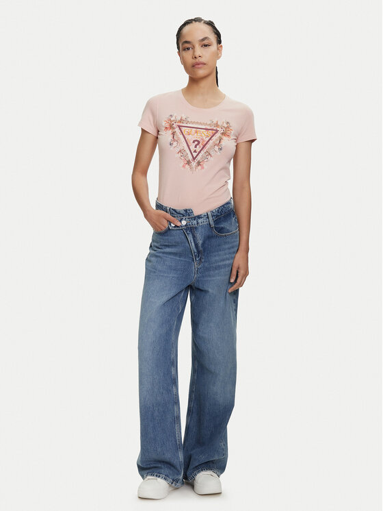 Guess Guess T-Shirt W5YI08 J1314 Pomarańczowy Regular Fit