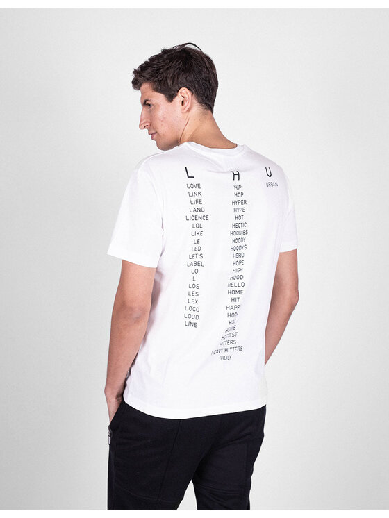 Les Hommes Les Hommes T-Shirt UHT214 700P | Typography T-Shirt Μαύρο Regular Fit