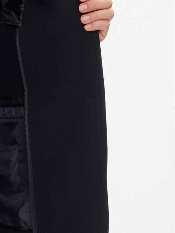 Marc O'Polo Marc O'Polo Płaszcz wełniany 308 0068 71097 Granatowy Regular Fit