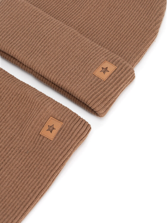 Action Boy Action Boy Completo cappello e scaldacollo 8KF-001-AW24 Marrone