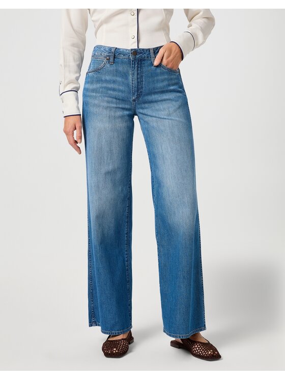 Wrangler Damskie Jeansy, rozmiar W27/L32, Niebieskie, STRAIGHT