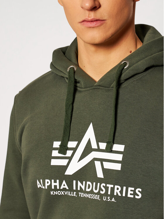 Alpha Industries Alpha Industries Bluza Basic 178312 Zielony Regular Fit
