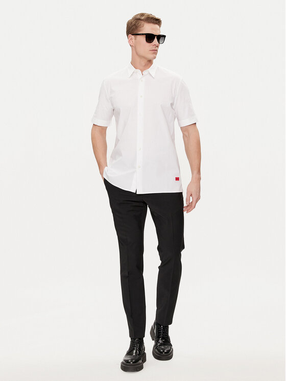 HUGO Hugo Srajca Ebor 50475668 Bela Relaxed Fit