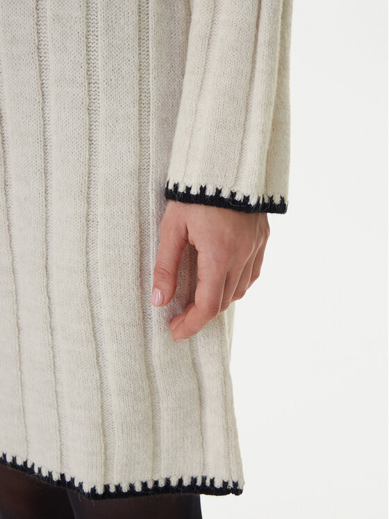 ONLY ONLY Трикотажна сукня Chick Stitch 15366020 Бежевий Loose Fit