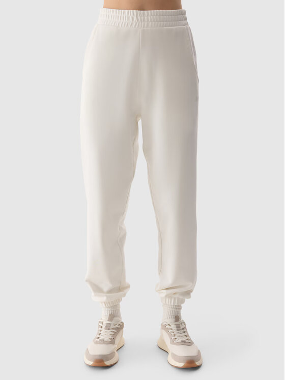 4F 4F Pantaloni da tuta 4FRSS24TTROF1054-11S Bianco Regular Fit