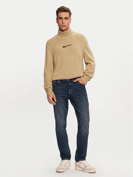 Karl Lagerfeld Jeans Karl Lagerfeld Jeans Dolčevita 246D2000 Bež Regular Fit