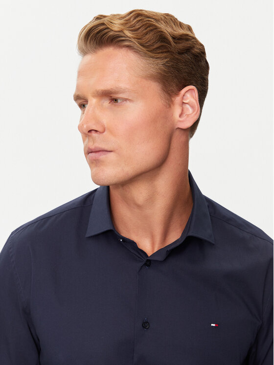 Tommy Hilfiger Tommy Hilfiger Srajca MW0MW38347 Mornarsko modra Slim Fit
