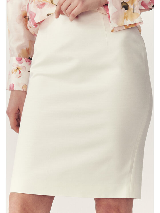 TATUUM TATUUM Midi sukně MONITA 1 Bílá Flare Fit