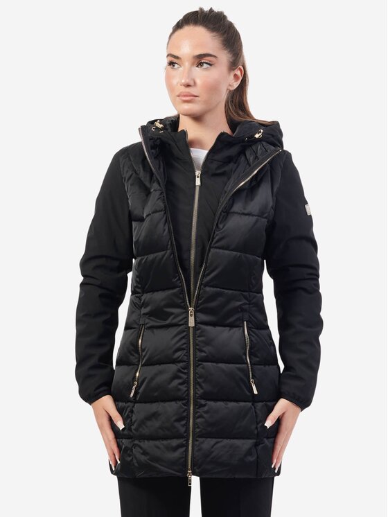 Yes Zee Yes Zee Giubbotto piumino giubbino donna Nero Regular Fit