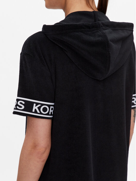 MICHAEL Michael Kors MICHAEL Michael Kors Φόρεμα παραλίας Logo Terry MM2M650 Μαύρο Slim Fit