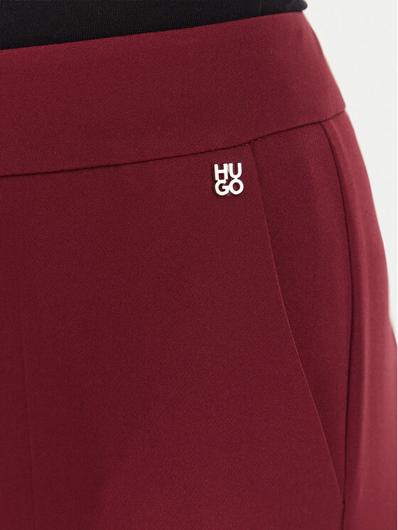 HUGO HUGO Spodnie materiałowe Hagonia-1 50539991 Czerwony ciemny Slim Fit
