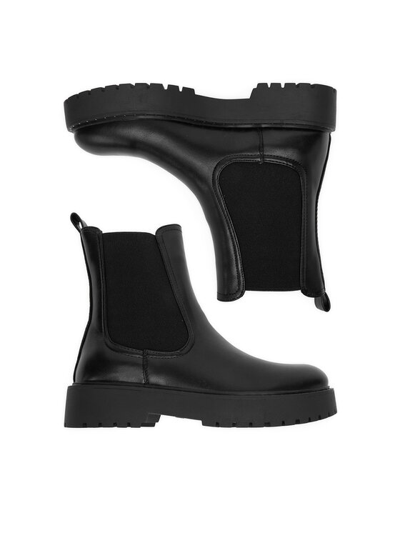 DeeZee DeeZee Kotníková obuv s elastickým prvkem 24ST0112-1 Černá
