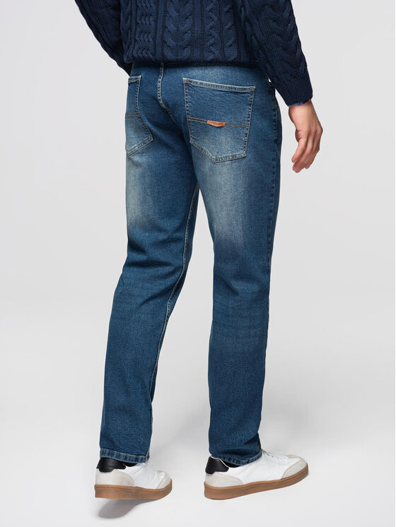 Ombre Ombre Jeansy OM-PADP-0254 Niebieski Regular Fit