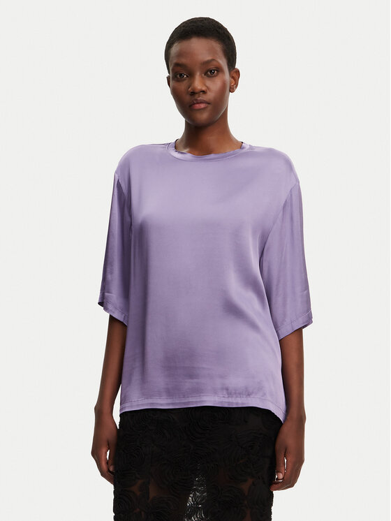 ViCOLO ViCOLO Μπλουζάκι TD0013 Μωβ Relaxed Fit