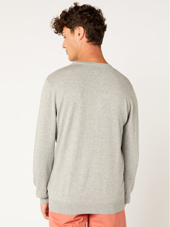 Wrangler Wrangler Sweter Crew Knit W8A0PDX37 112132357 Szary Regular Fit