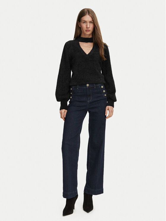 Guess Guess Pulover W6BR74 Z1761 Črna Regular Fit