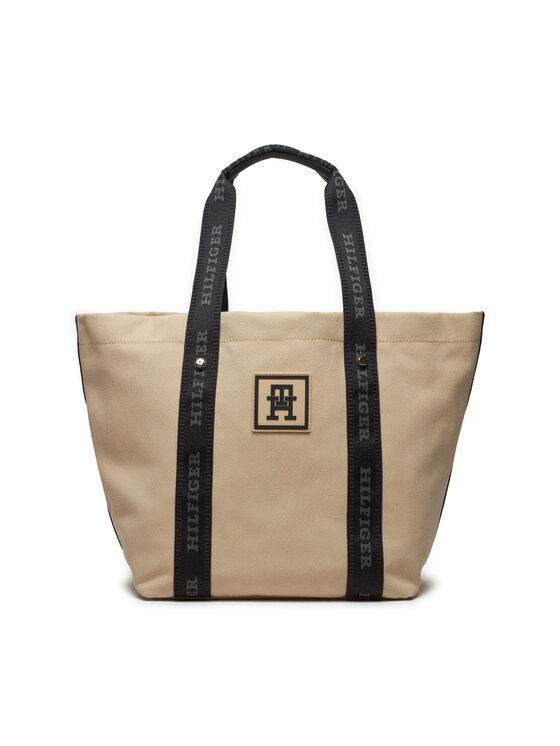 Tommy Hilfiger Tommy Hilfiger Handtasche Th Sport Luxe Tote AW0AW15732 Weiß