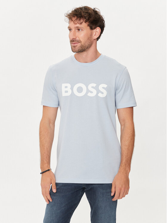 Boss Majica Thinking 1 50481923 Modra Regular Fit