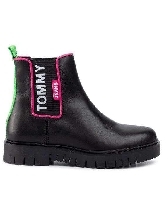 Tommy jeans neon detail chelsea boots Clearance