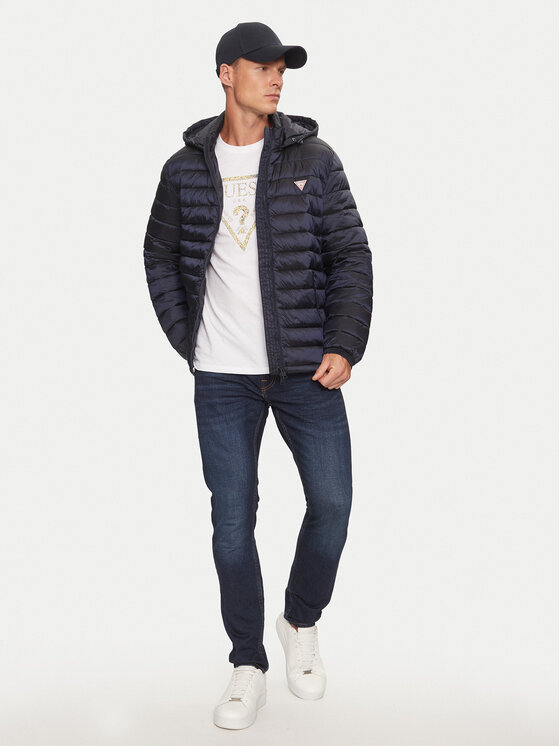 Guess Guess Daunenjacke M4YL99 WG922 Dunkelblau Regular Fit