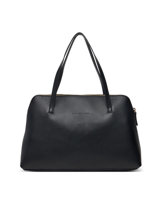 Tommy Hilfiger Tommy Hilfiger Torebka Th Buckle Tote AW0AW19032 Czarny