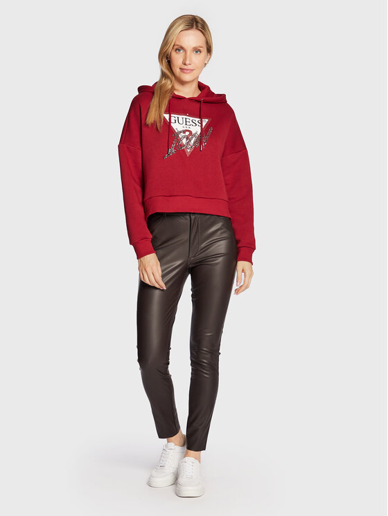 Felpa Icon W2BQ17 KB683 Bordeaux Regular Fit