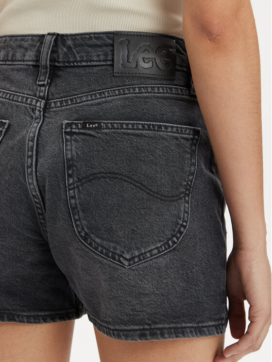 Lee Lee Džínsové šortky Carol 112348983 Čierna Regular Fit